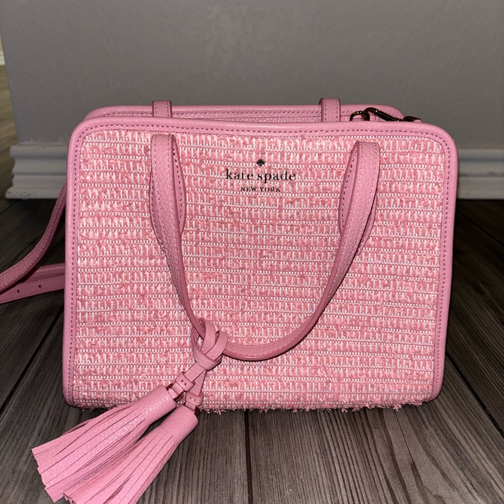 Kate Spade Rowe Summer Tweed Medium Top Zip Satchel